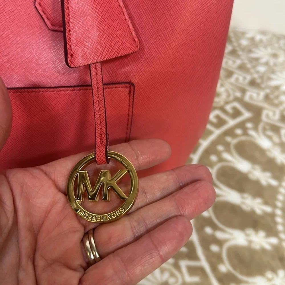 Michael Kors Greenwich Large Tote Grab Bag Watermelon/Luggage/Tote/Crossbody